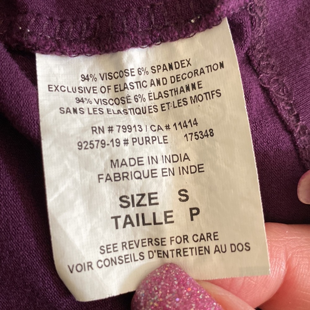 Motherhood Maternity women’s purple nursing dress, bell s/s elastic waist S/P - Picture 8 of 15